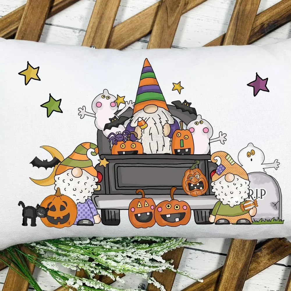 FALL and Halloween - Gnome Theme Pillow Case set of 2. - Picture 8 of 9